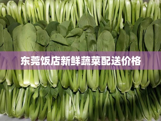 东莞饭店新鲜蔬菜配送价格