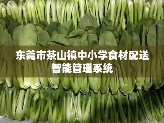 东莞市茶山镇中小学食材配送智能管理系统