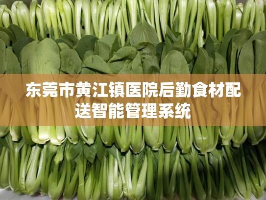 东莞市黄江镇医院后勤食材配送智能管理系统