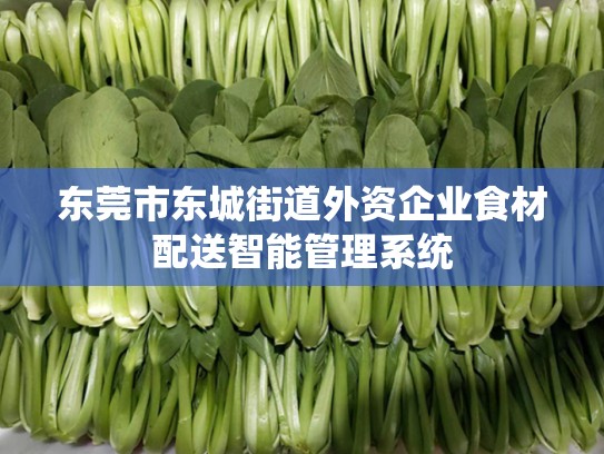 东莞市东城街道外资企业食材配送智能管理系统