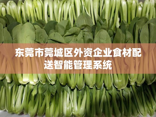 东莞市莞城区外资企业食材配送智能管理系统