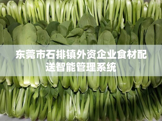东莞市石排镇外资企业食材配送智能管理系统