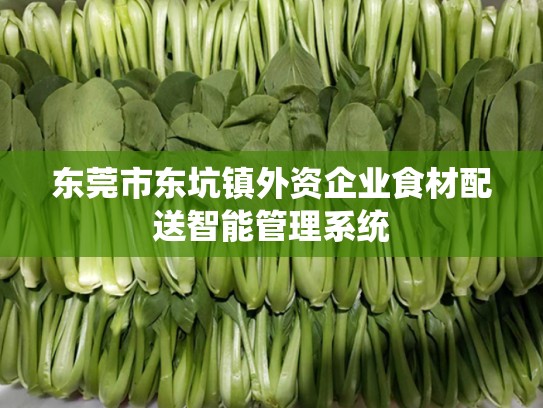 东莞市东坑镇外资企业食材配送智能管理系统