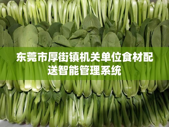 东莞市厚街镇机关单位食材配送智能管理系统