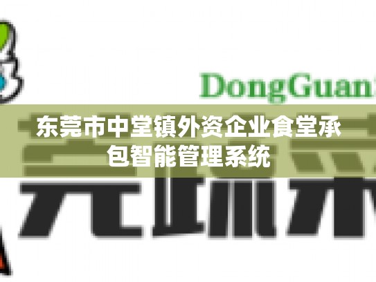 东莞市中堂镇外资企业食堂承包智能管理系统
