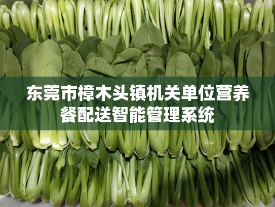 东莞市樟木头镇机关单位营养餐配送智能管理系统