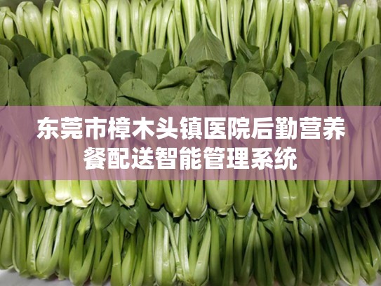 东莞市樟木头镇医院后勤营养餐配送智能管理系统