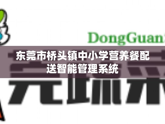 东莞市桥头镇中小学营养餐配送智能管理系统