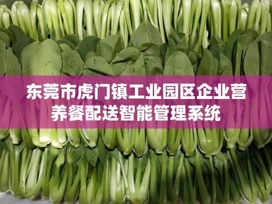 东莞市虎门镇工业园区企业营养餐配送智能管理系统