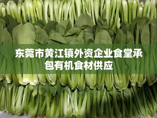 东莞市黄江镇外资企业食堂承包有机食材供应