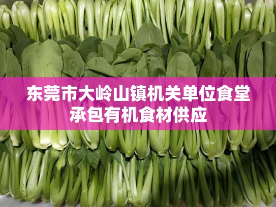 东莞市大岭山镇机关单位食堂承包有机食材供应