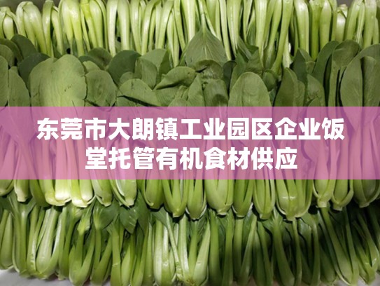 东莞市大朗镇工业园区企业饭堂托管有机食材供应