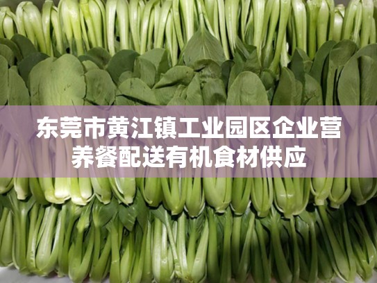 东莞市黄江镇工业园区企业营养餐配送有机食材供应