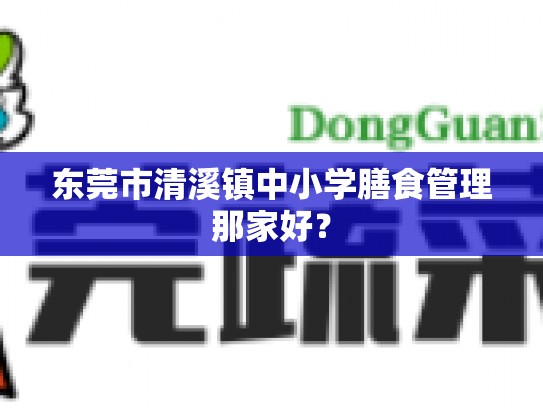 东莞市清溪镇中小学膳食管理那家好？