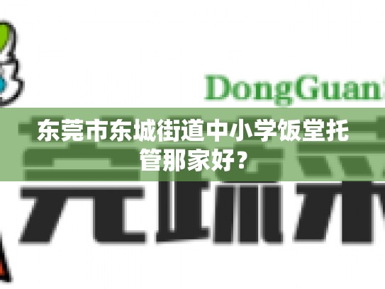 东莞市东城街道中小学饭堂托管那家好？