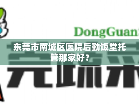 东莞市南城区医院后勤饭堂托管那家好？
