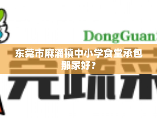 东莞市麻涌镇中小学食堂承包那家好？