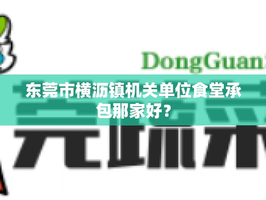 东莞市横沥镇机关单位食堂承包那家好？