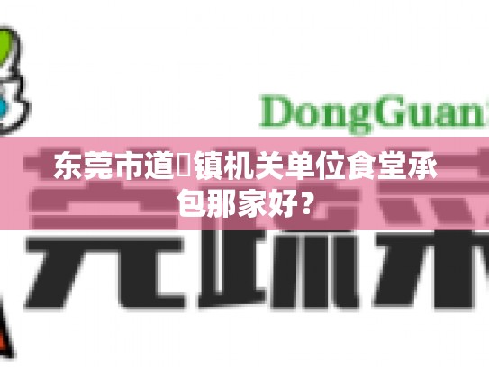 东莞市道滘镇机关单位食堂承包那家好？