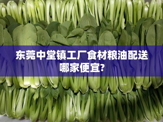 东莞中堂镇工厂食材粮油配送哪家便宜?