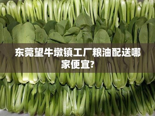 东莞望牛墩镇工厂粮油配送哪家便宜?