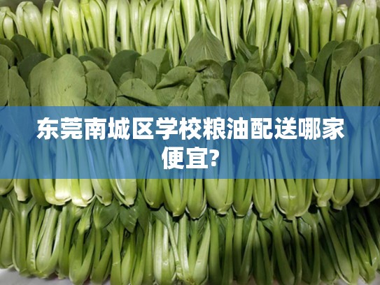 东莞南城区学校粮油配送哪家便宜?