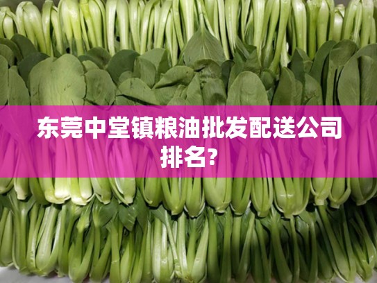 东莞中堂镇粮油批发配送公司排名?