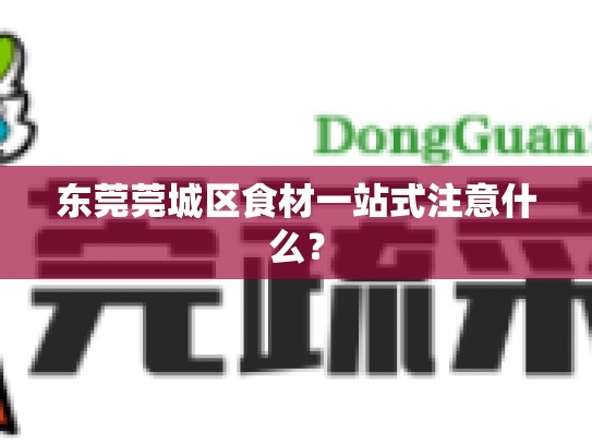 东莞莞城区食材一站式注意什么？