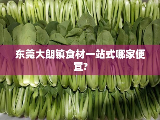 东莞大朗镇食材一站式哪家便宜?
