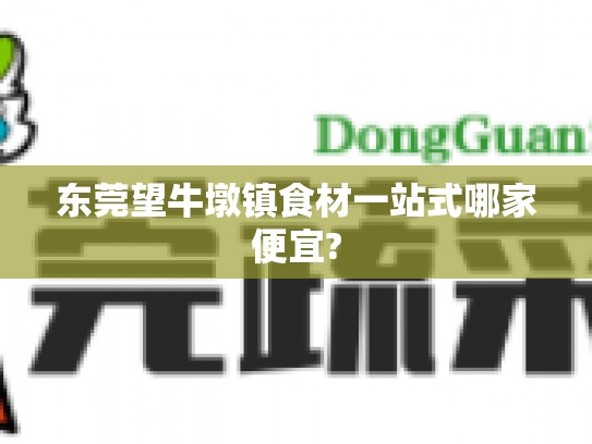 东莞望牛墩镇食材一站式哪家便宜?