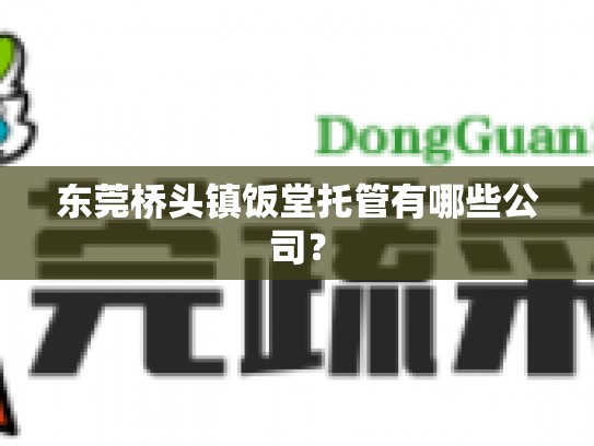 东莞桥头镇饭堂托管有哪些公司？