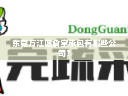 东莞万江区食堂承包有哪些公司？