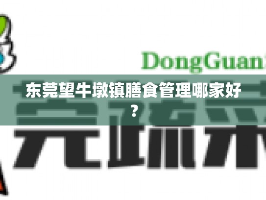 东莞望牛墩镇膳食管理哪家好？