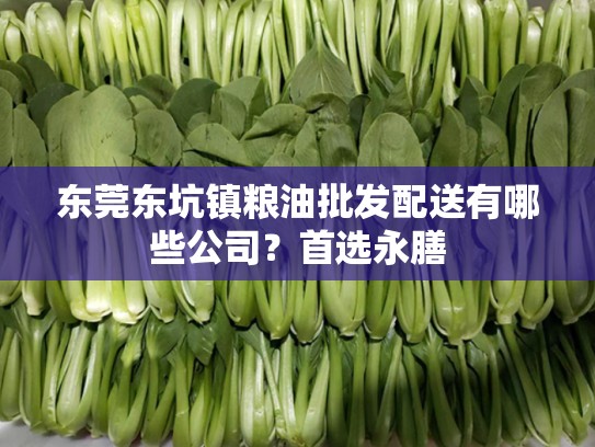 东莞东坑镇粮油批发配送有哪些公司？首选永膳