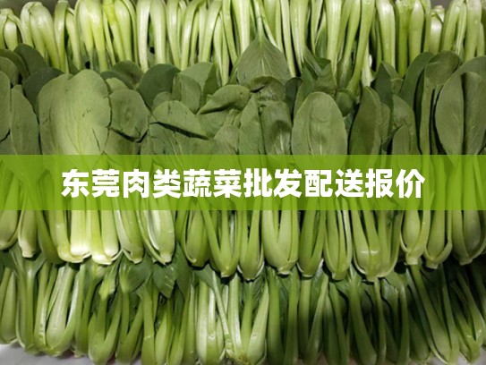 东莞肉类蔬菜批发配送报价