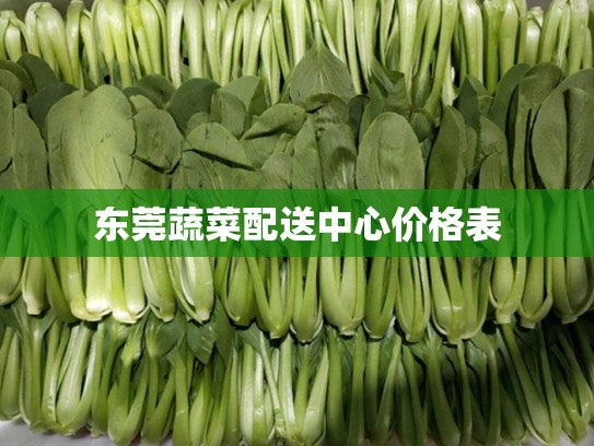东莞蔬菜配送中心价格表