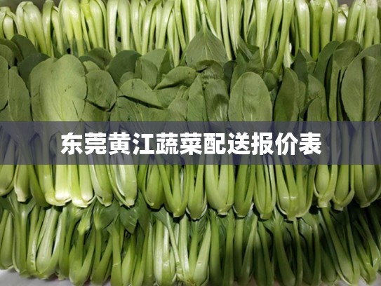 东莞黄江蔬菜配送报价表