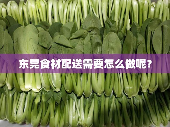 东莞食材配送需要怎么做呢？